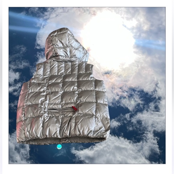 Bogner Fire and Ice Silver Hooded Down Puffer Ski Vest - Picture 2 of 6